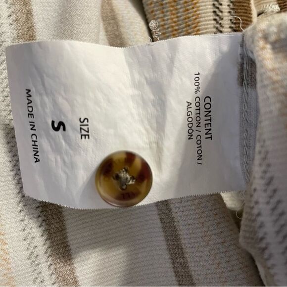O’NEILL CARUSO TAN STRIPE CORD SHIRT SZ-S - Picture 8 of 11